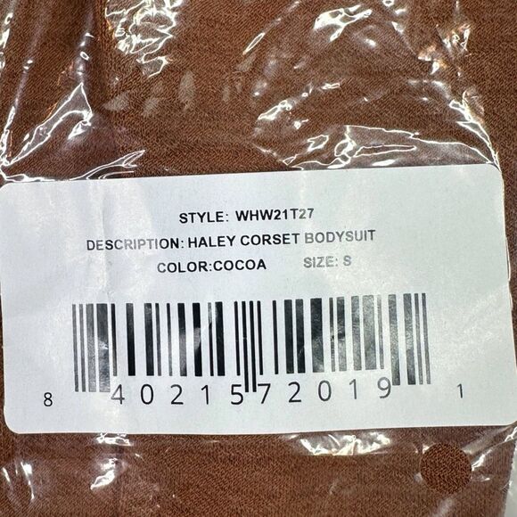 Who What Wear Haley Corset Bodysuit - Style No. WHW21T27 - Size Small - Cocoa - Picture 7 of 8
